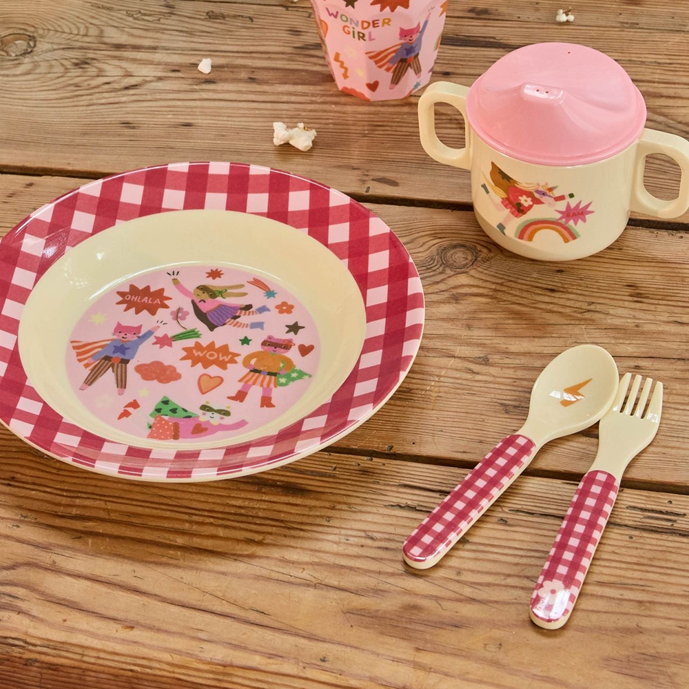 Rice Löffel und Gabel 'Hero' Pink