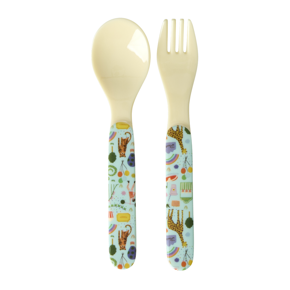 Rice Löffel und Gabel 'Fun Fair' Mint - Online MY SNOWFLAKE