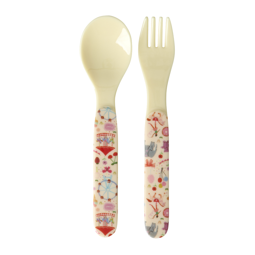 Rice Löffel und Gabel 'Fun Fair' Pink - Online MY SNOWFLAKE