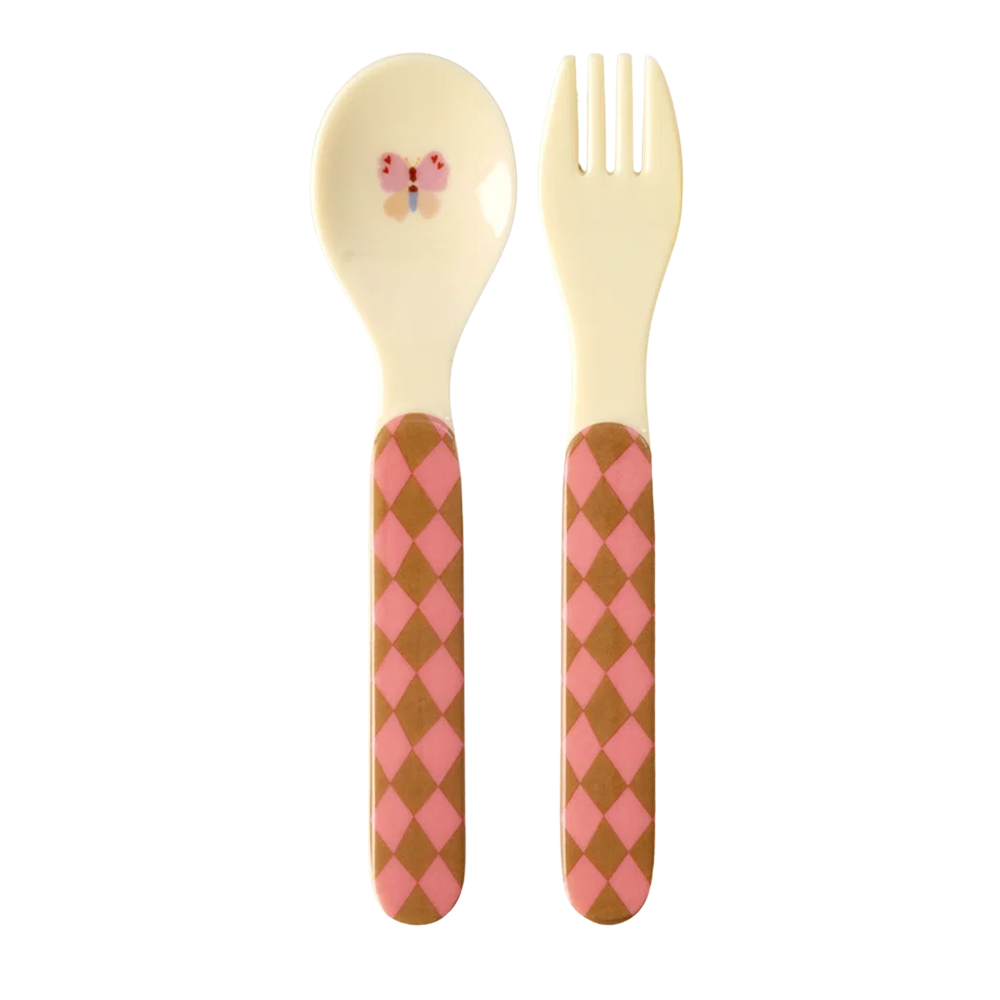 Rice Löffel und Gabel 'Music Band' Pink
