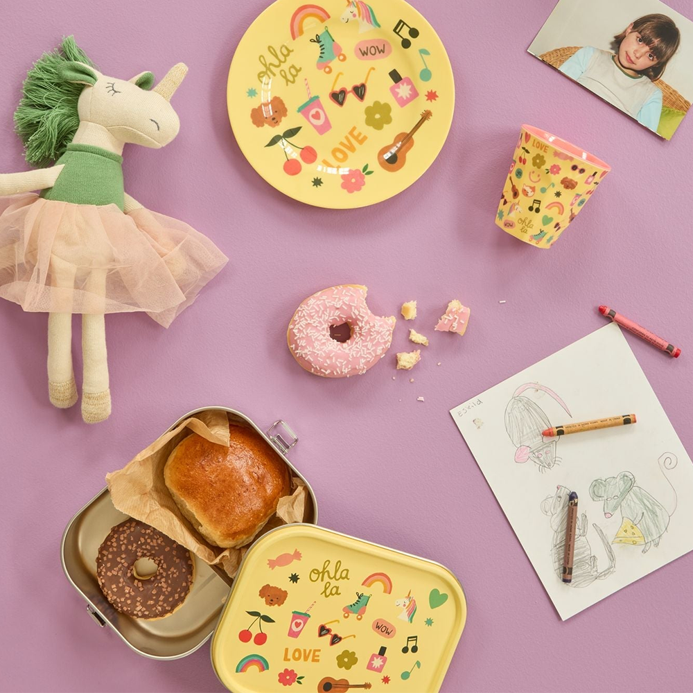 Rice  Kinder Lunchbox 'Unicorn Love' Soft Yellow