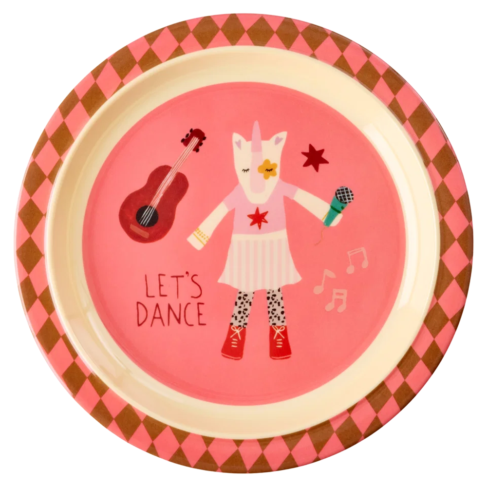 Rice  Melamin Kinderteller 'Music Band' Pink