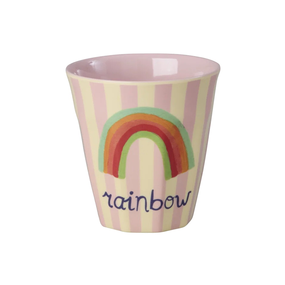Rice Melamin Becher Klein 'ABC' Rainbow Print