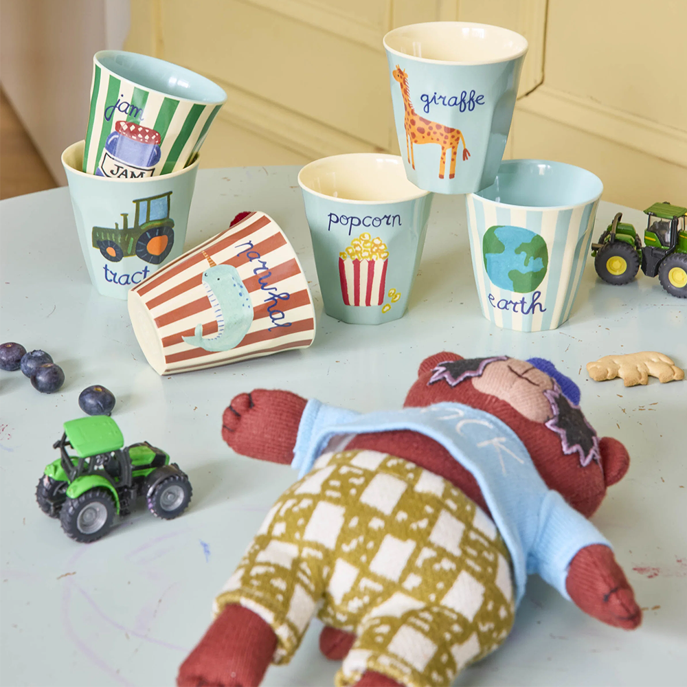 Rice Melamin Becher Klein 'ABC' Earth Print