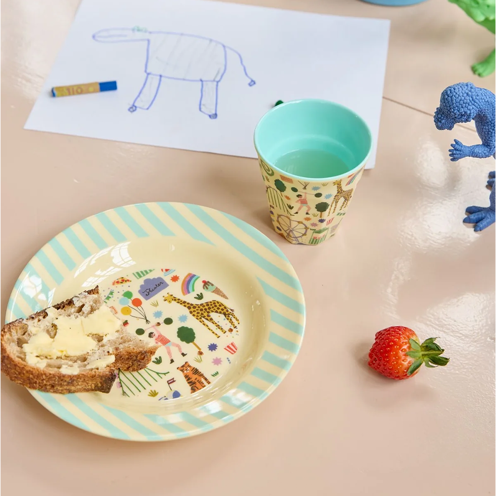 Rice Melamine Small Mug 'Fun Fair' Mint