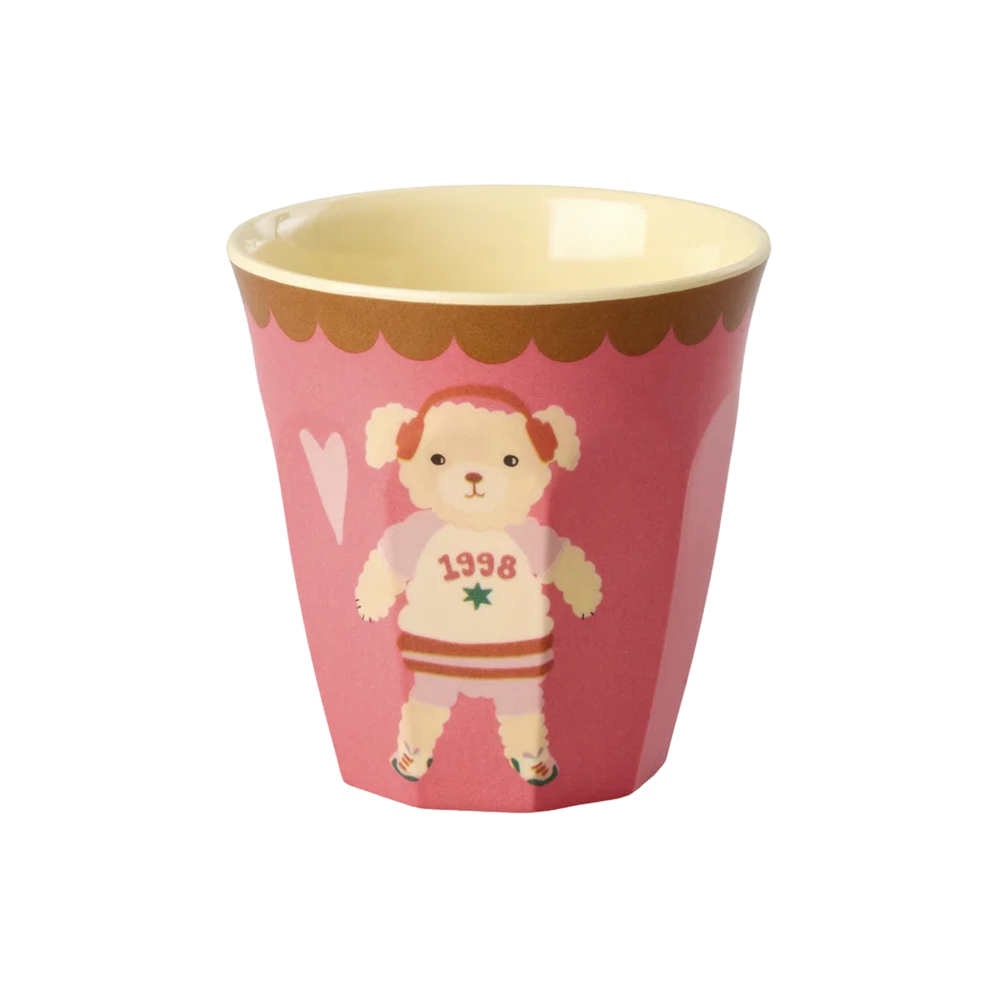 Rice Melamin Becher Klein 'Music Band' Teddy Pink