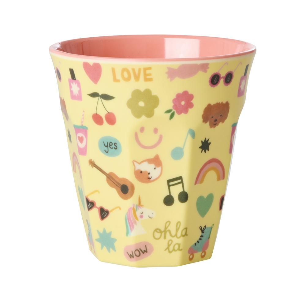 Rice  Melamin Becher Mittel Unicorn Love