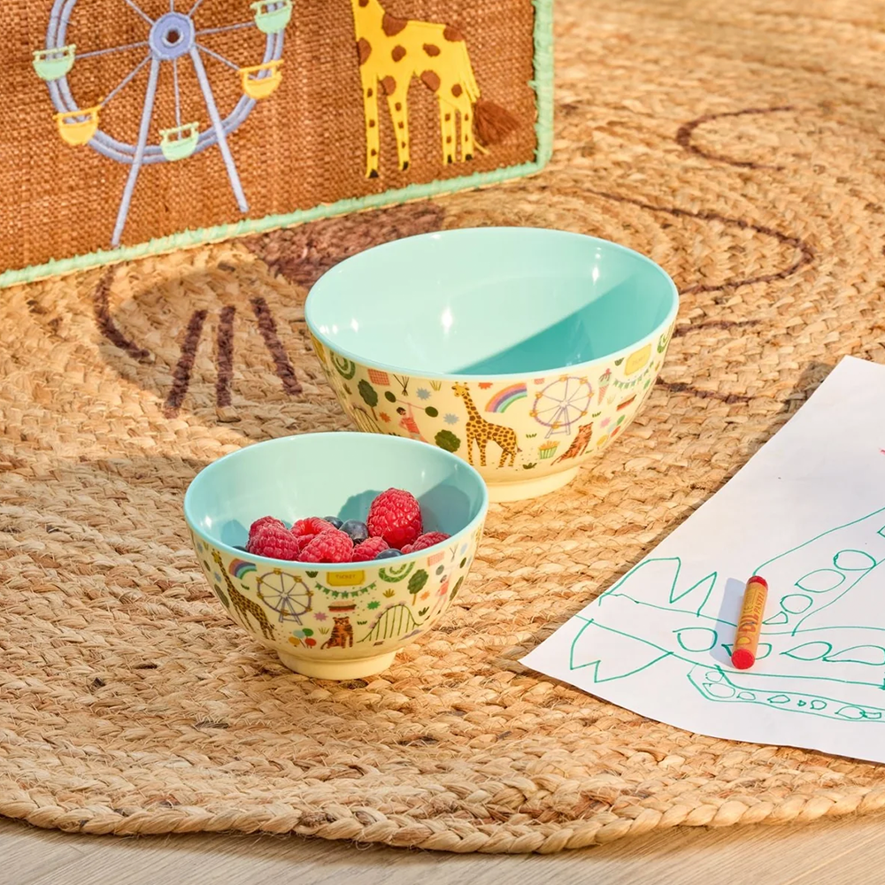 Rice Melamin Schüssel Mittel 'Fun Fair' Mint
