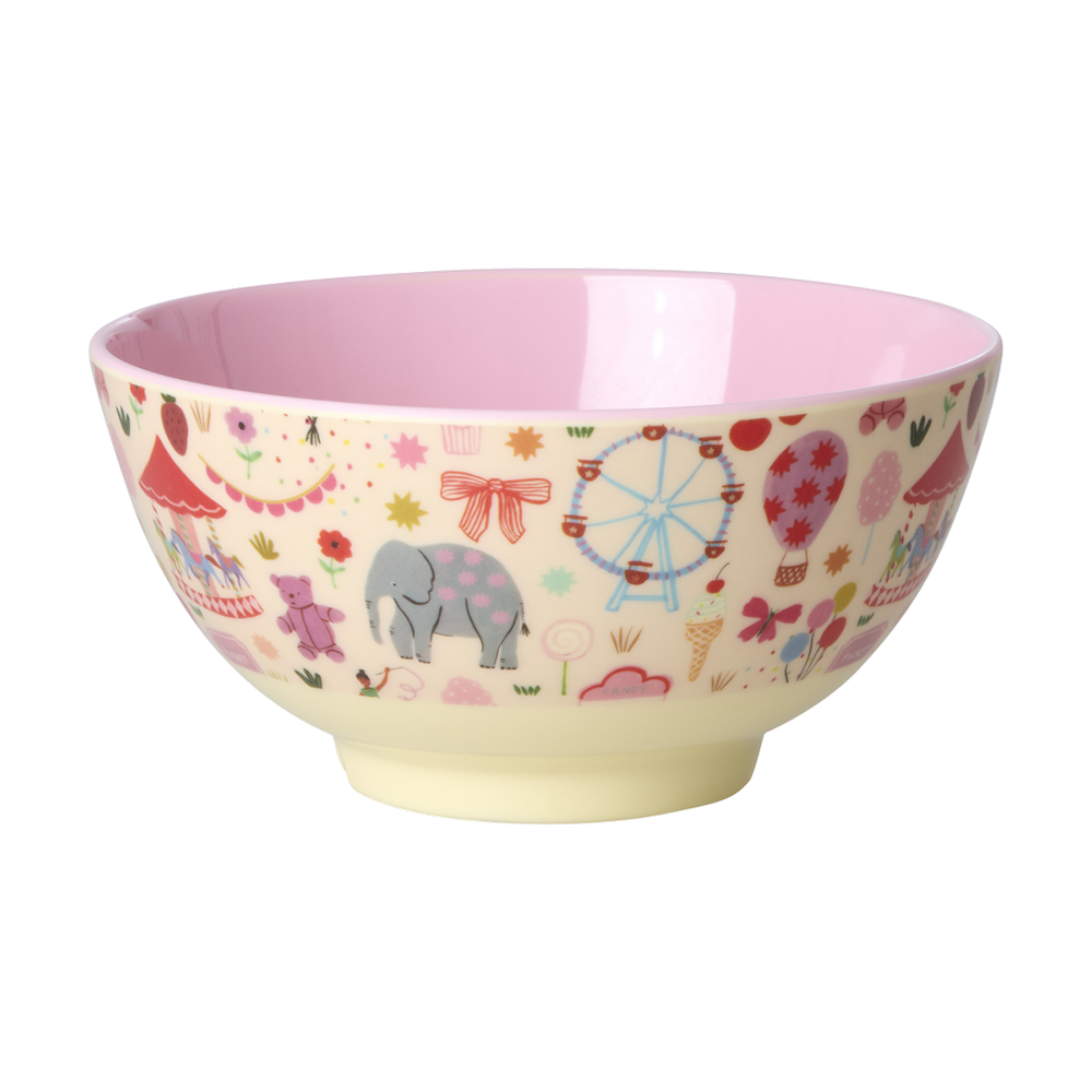Rice Melamin Schüssel Mittel 'Fun Fair' Pink - Online MY SNOWFLAKE