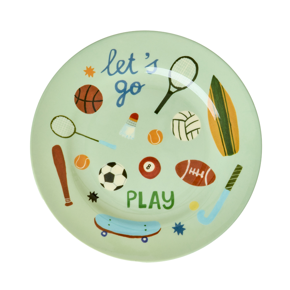 Rice Assiette Enfant Mélamine Sports