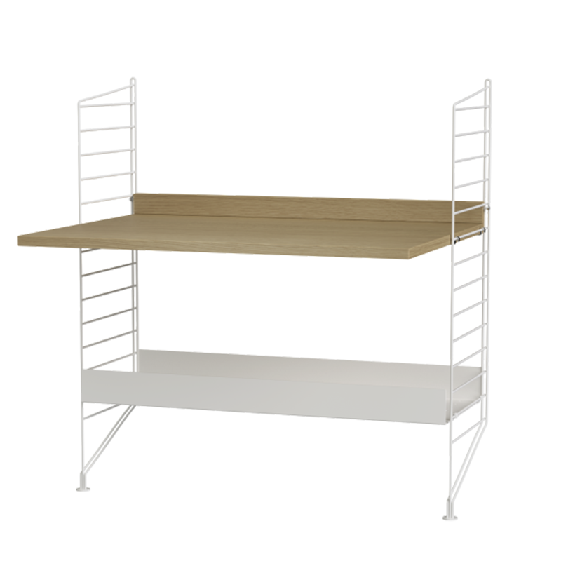 String Furniture Schreibtischkombination A Eiche/Weiss