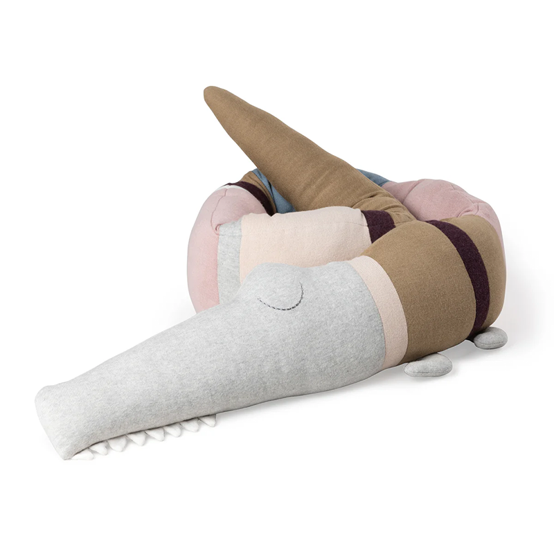 Sebra  Gestrickte Bettschlange 'Sleepy Croc' Powder Rose Mix