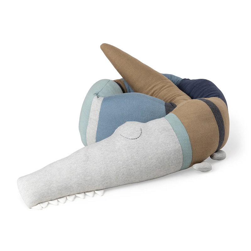 Sebra  Gestrickte Bettschlange 'Sleepy Croc' Dusty Blue Mix