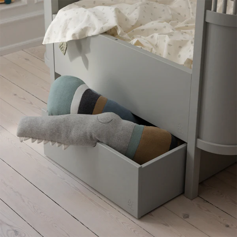Sebra  Gestrickte Bettschlange 'Sleepy Croc' Dusty Blue Mix