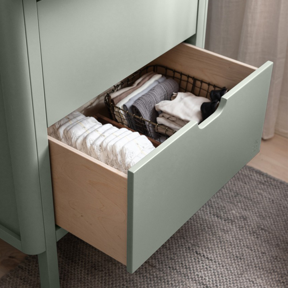 Sebra  Wickelkommode  mit Schubladen Mist Green