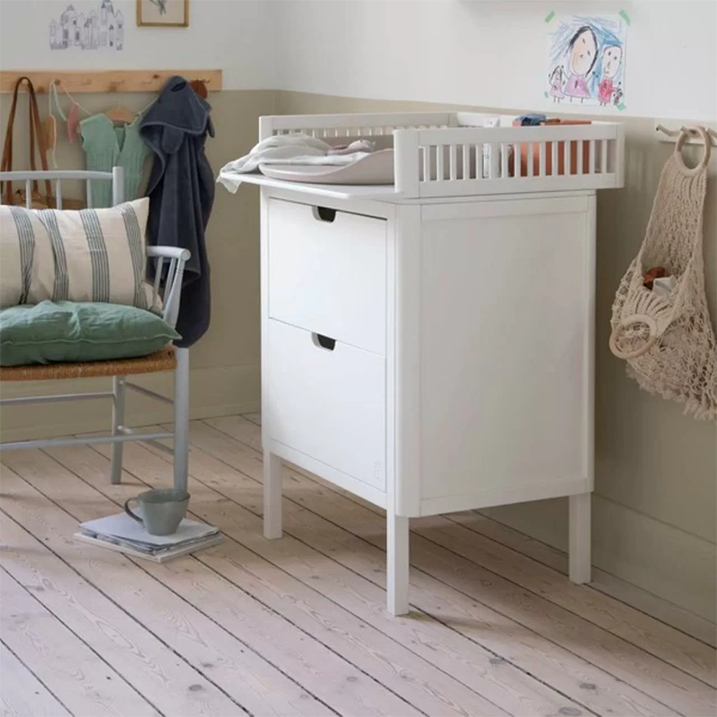 Sebra  Wickelkommode  mit Schubladen Classic White
