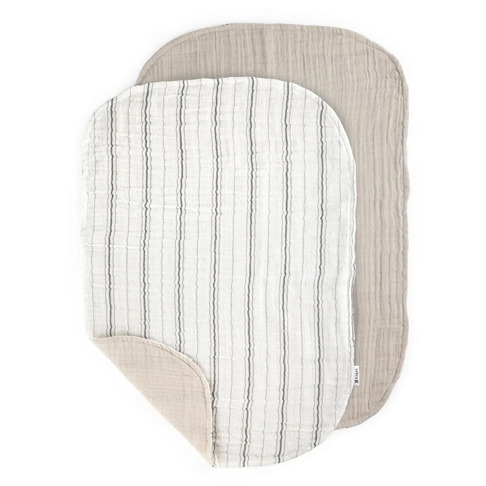 Sebra Musselin Wickelunterlage 2er-Set Cream Stripe