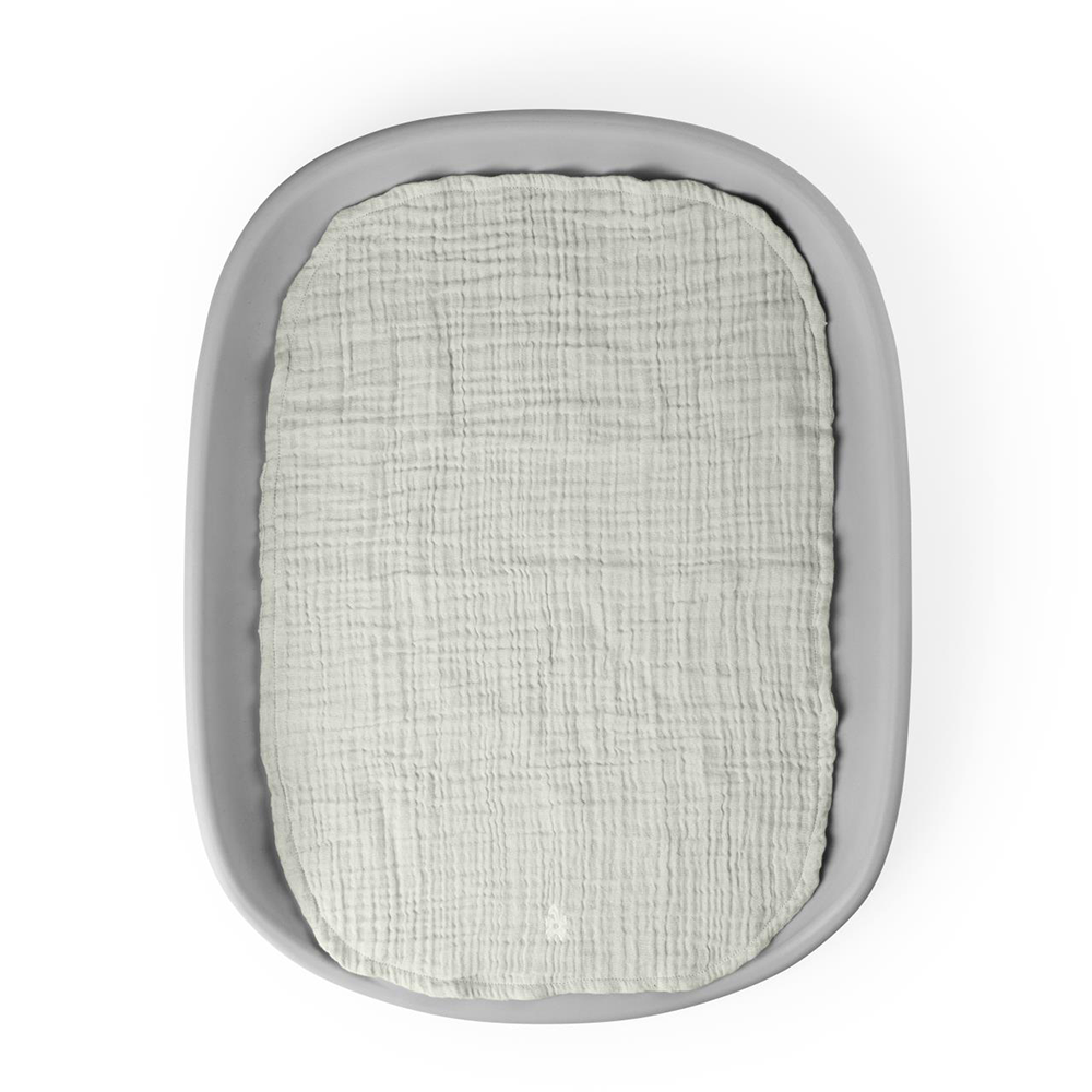 Sebra Matelas à langer en mousseline, lot de 2, vert brume