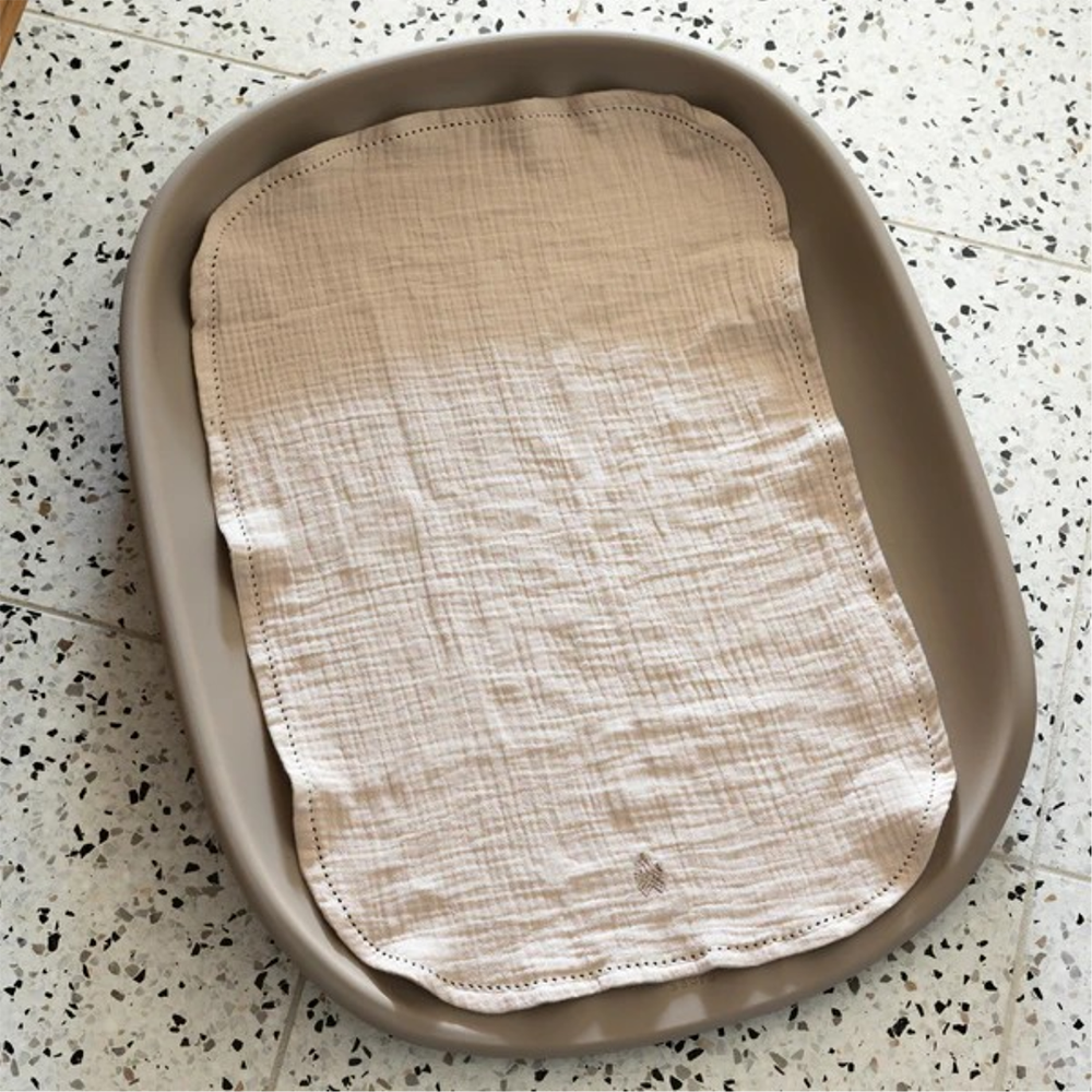 Sebra Musselin Wickelunterlage 2er-Set Seabreeze Beige
