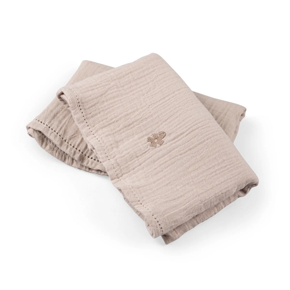 Sebra Musselin Wickelunterlage 2er-Set Seabreeze Beige