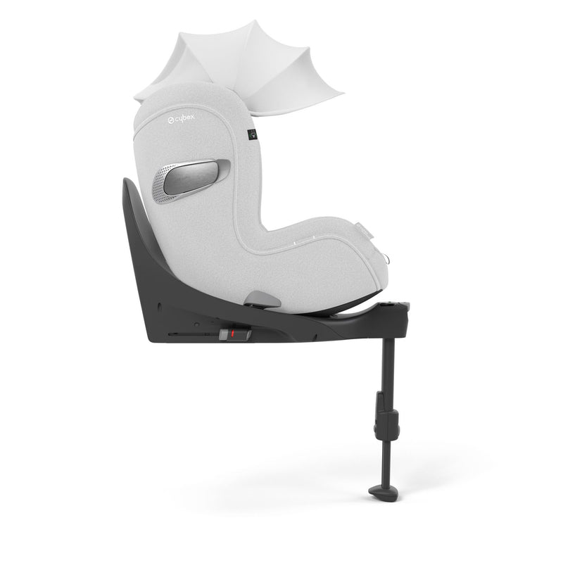 Cybex Sirona T Plus Platinum White vorwärtsgerichtet mit Sonnendach