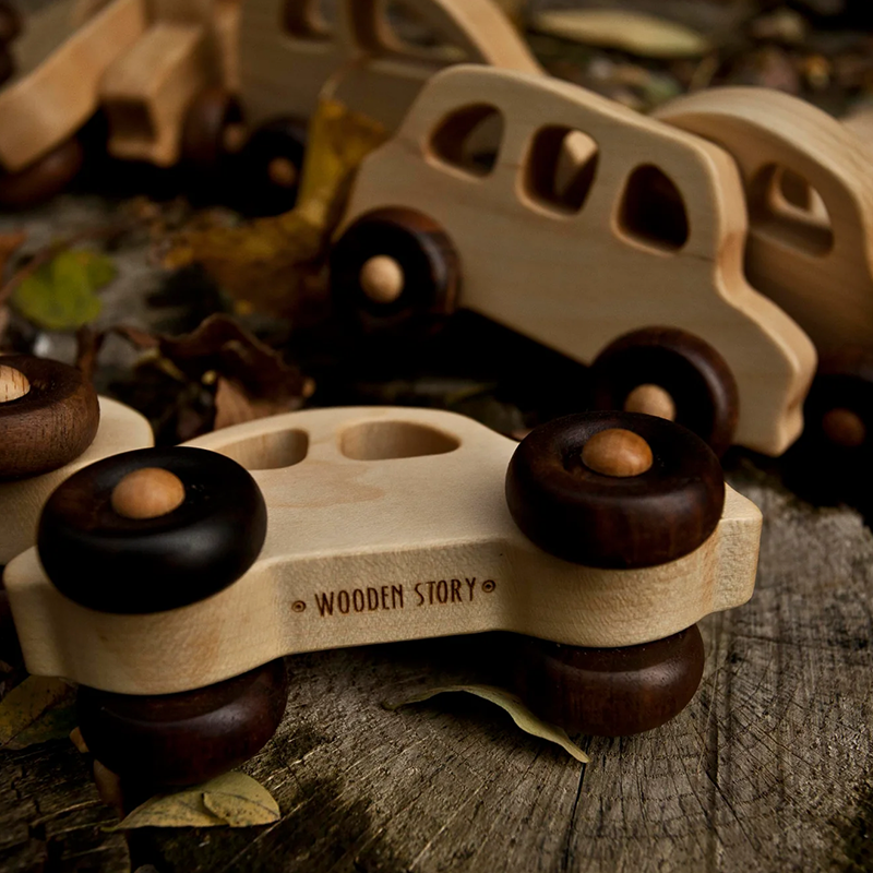 Wooden Story Spielauto aus Holz für Babys 30s