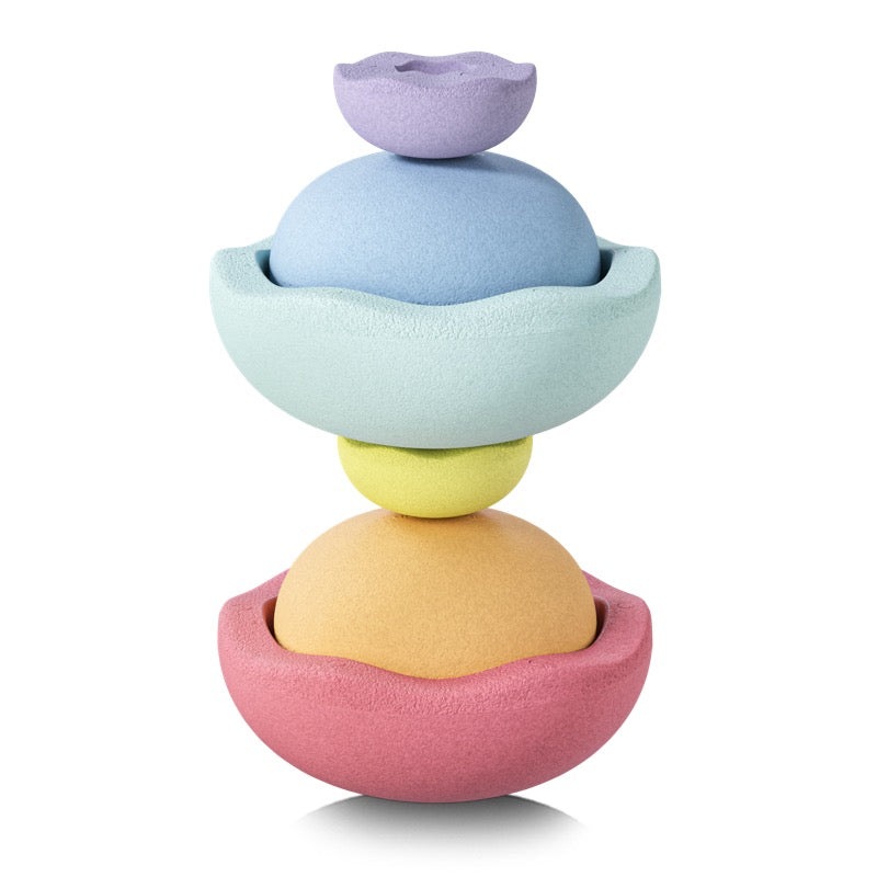 Stapelstein Set Inside Rainbow Pastel