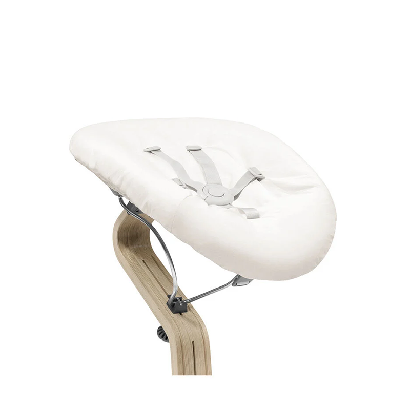 Stokke® Chaise haute Nomi avec transat et housse de matelas White/Grey Sand