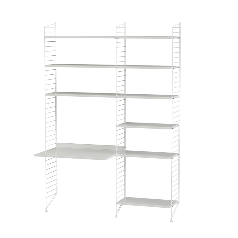 String Furniture Combinaison bureau D blanc/blanc