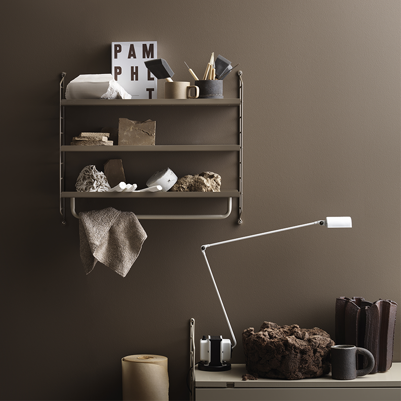 String Furniture Stange für Metallboden 'System' 72 cm Beige