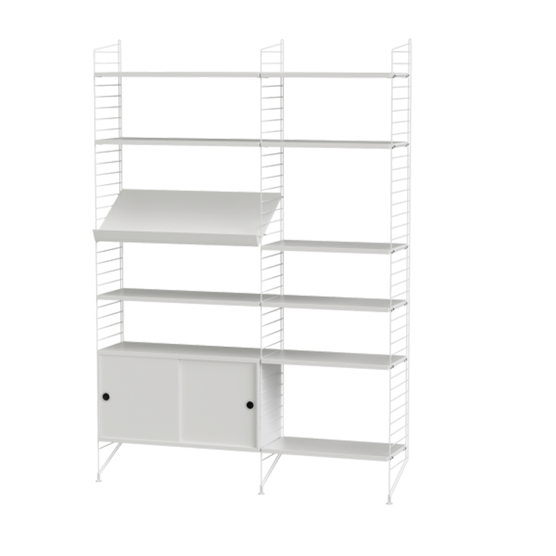 String Furniture Shelving System H White/White