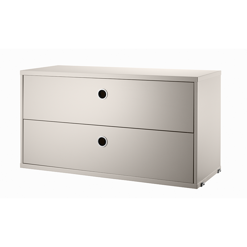 String Furniture Schrankelement mit Schubladen 'System' 78x30 cm Beige