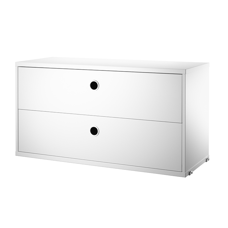String Furniture Schrankelement mit Schubladen 'System' 78x30 cm Weiss