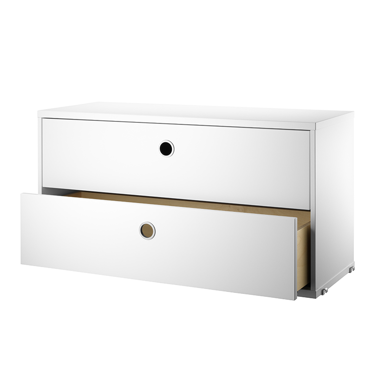 String Furniture Schrankelement mit Schubladen 'System' 78x30 cm Weiss