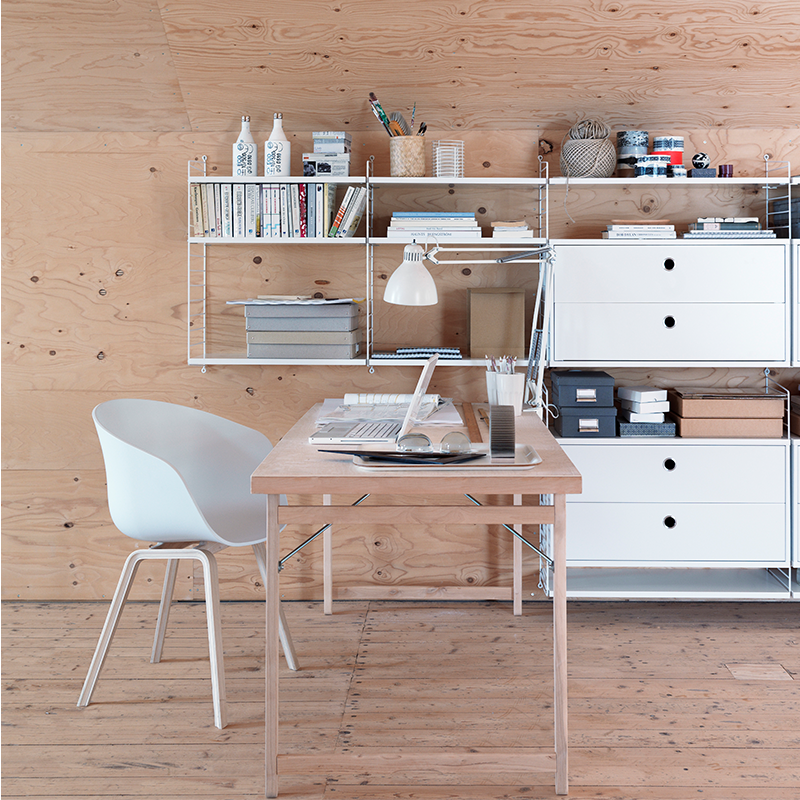 String Furniture Schrankelement mit Schubladen 'System' 78x30 cm Weiss