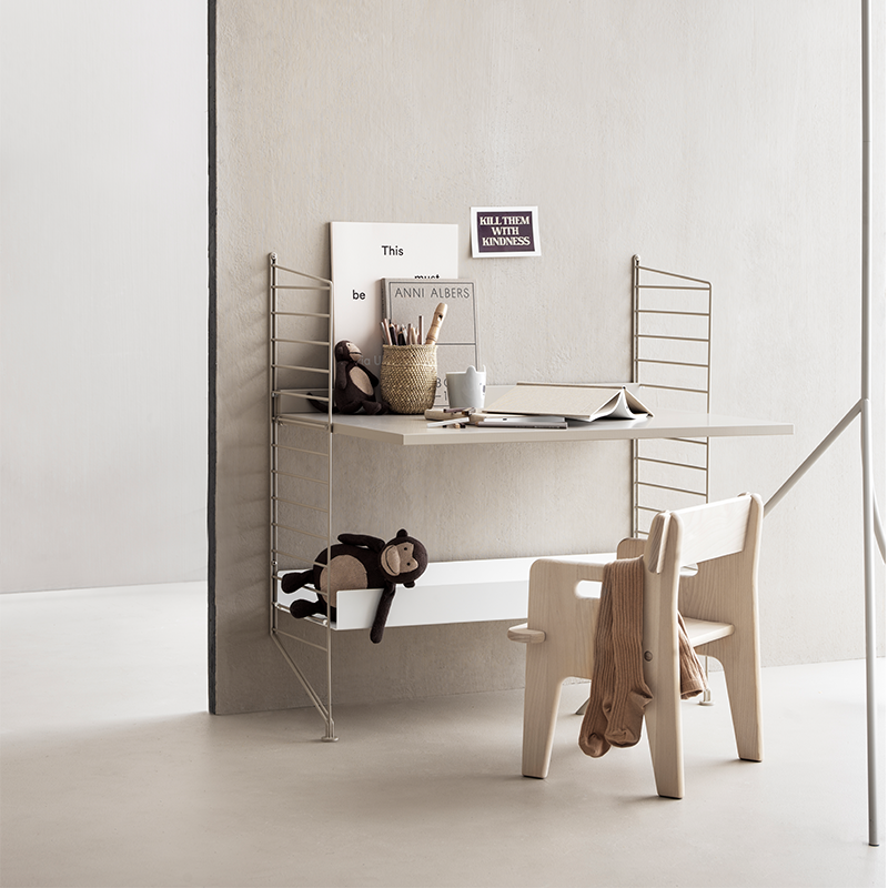 Plateau de table String Furniture 'System' 78x58 cm Beige