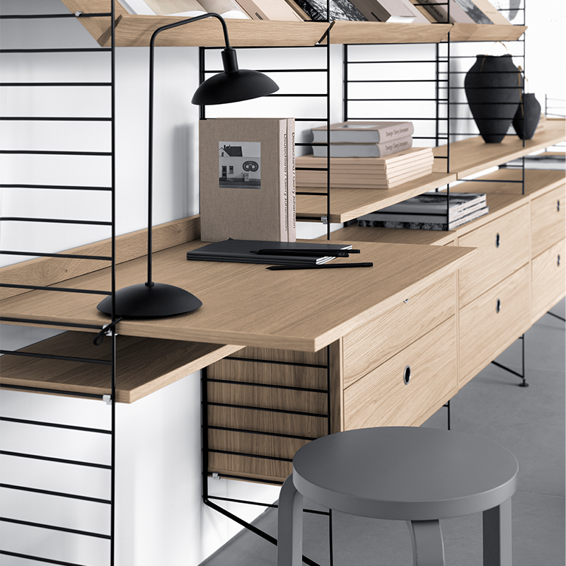 String Furniture Schreibtischplatte 'System' 78x58 cm Eiche