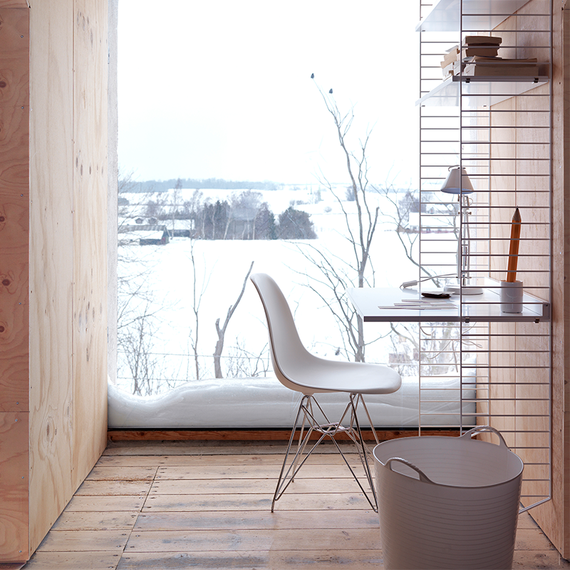 String Furniture Schreibtischplatte 'System' 78x58 cm Weiss