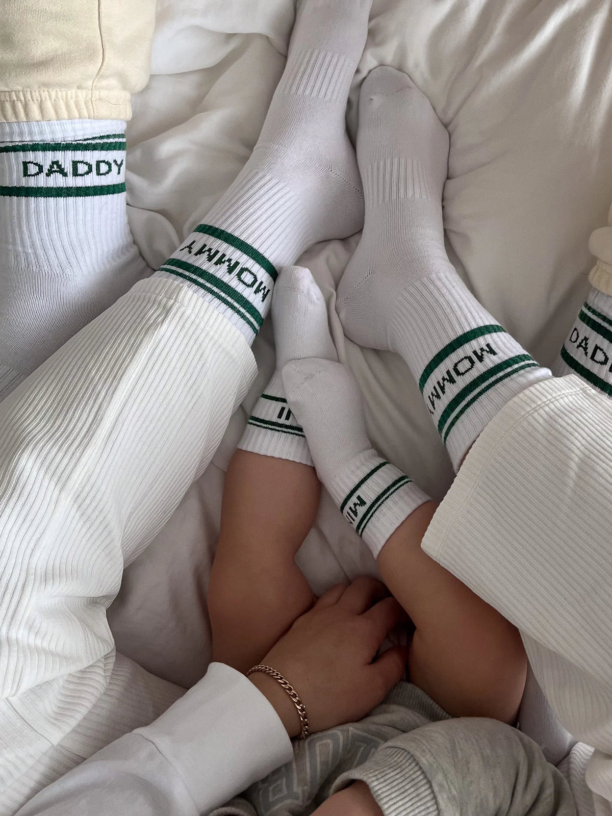 Famvibes Baby Socken Mini Weiss/Grün - Online MY SNOWFLAKE