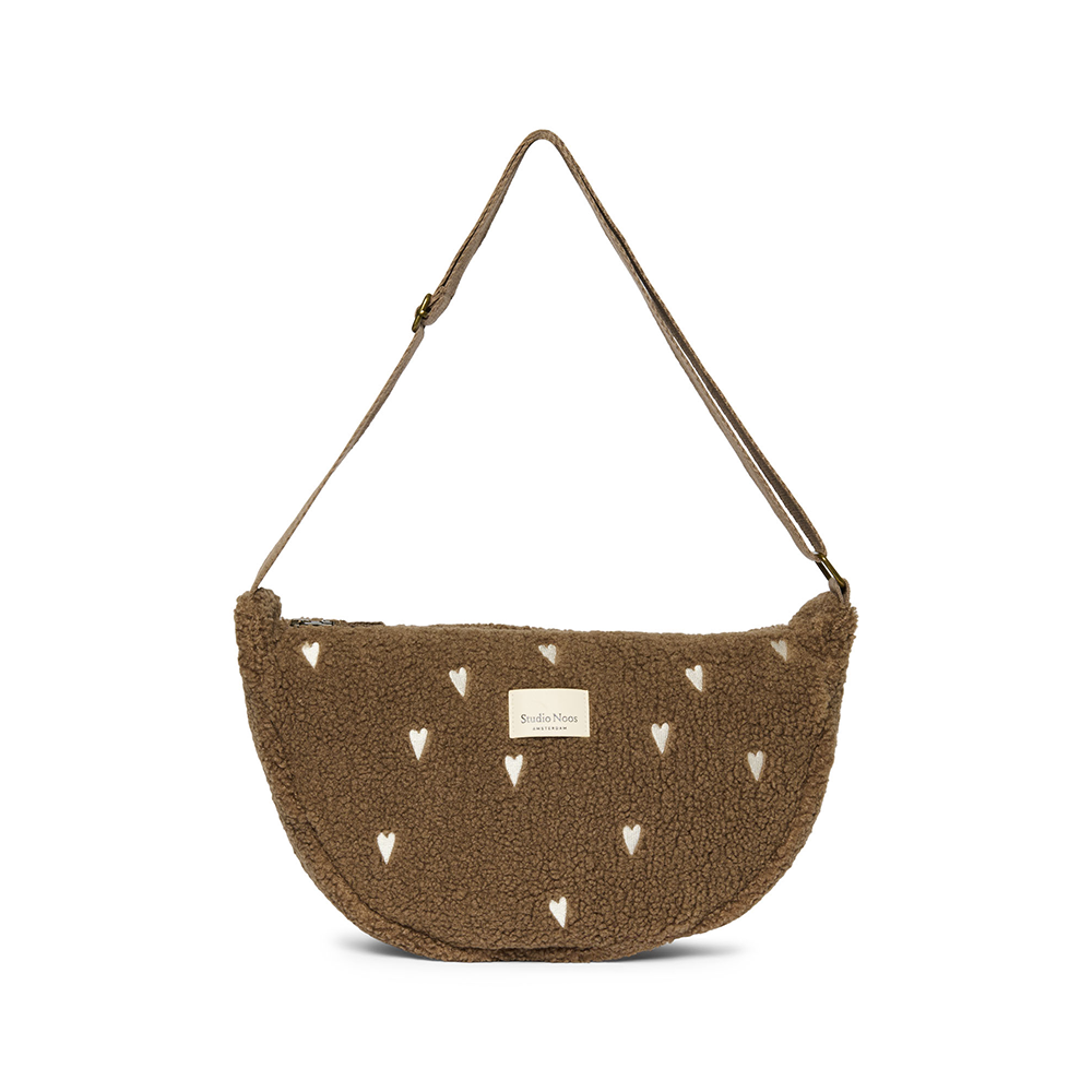 Studio Noos Gürteltasche für Erwachsene 'Teddy Hearts' Brown