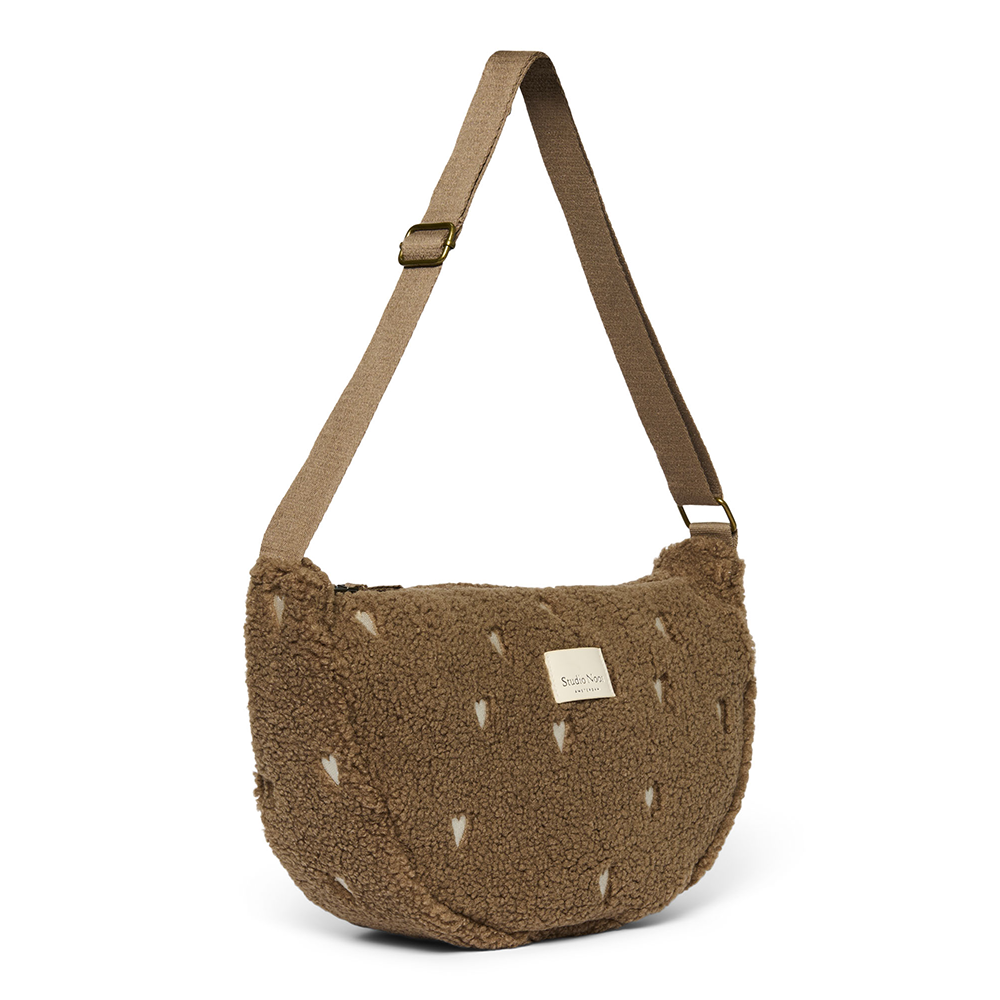 Studio Noos Gürteltasche für Erwachsene 'Teddy Hearts' Brown