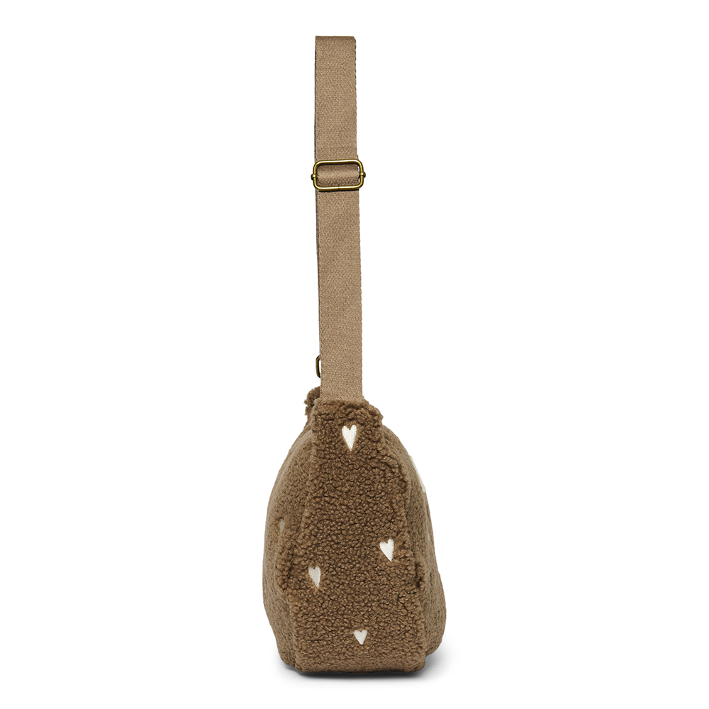 Studio Noos Gürteltasche für Erwachsene 'Teddy Hearts' Brown