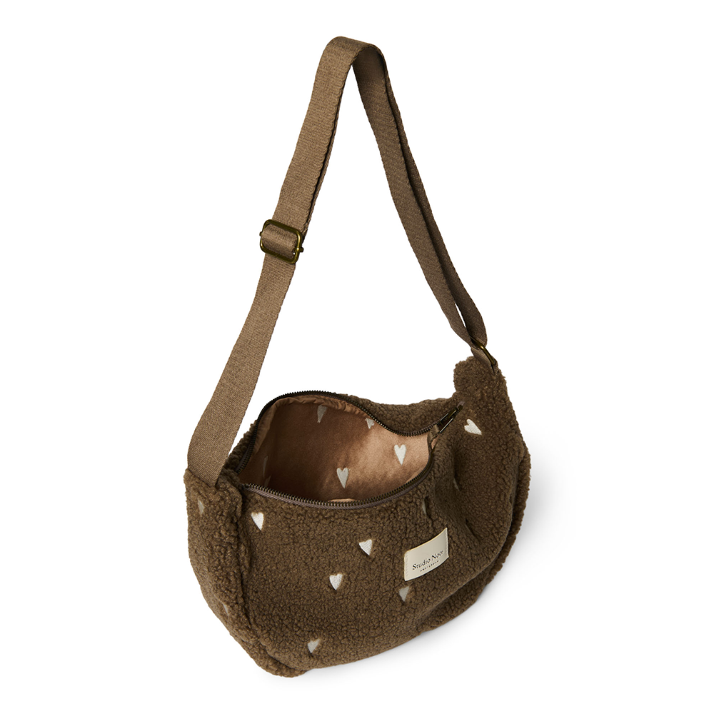Studio Noos Gürteltasche für Erwachsene 'Teddy Hearts' Brown