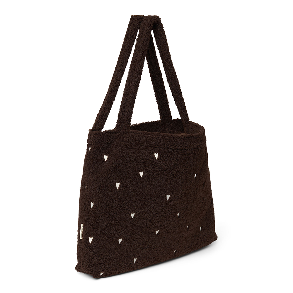 Studio Noos  Tragetasche 'Teddy Mom Bag' Chocolate Hearts