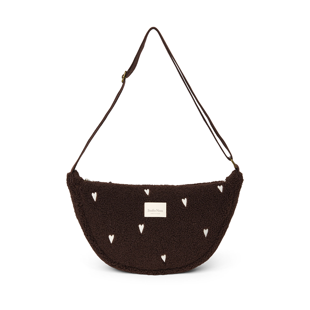 Studio Noos Gürteltasche für Erwachsene 'Teddy' Chocolate Hearts