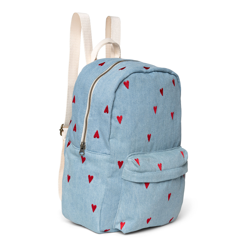 Sac à dos Studio Noos Midi 'Denim' Cœurs