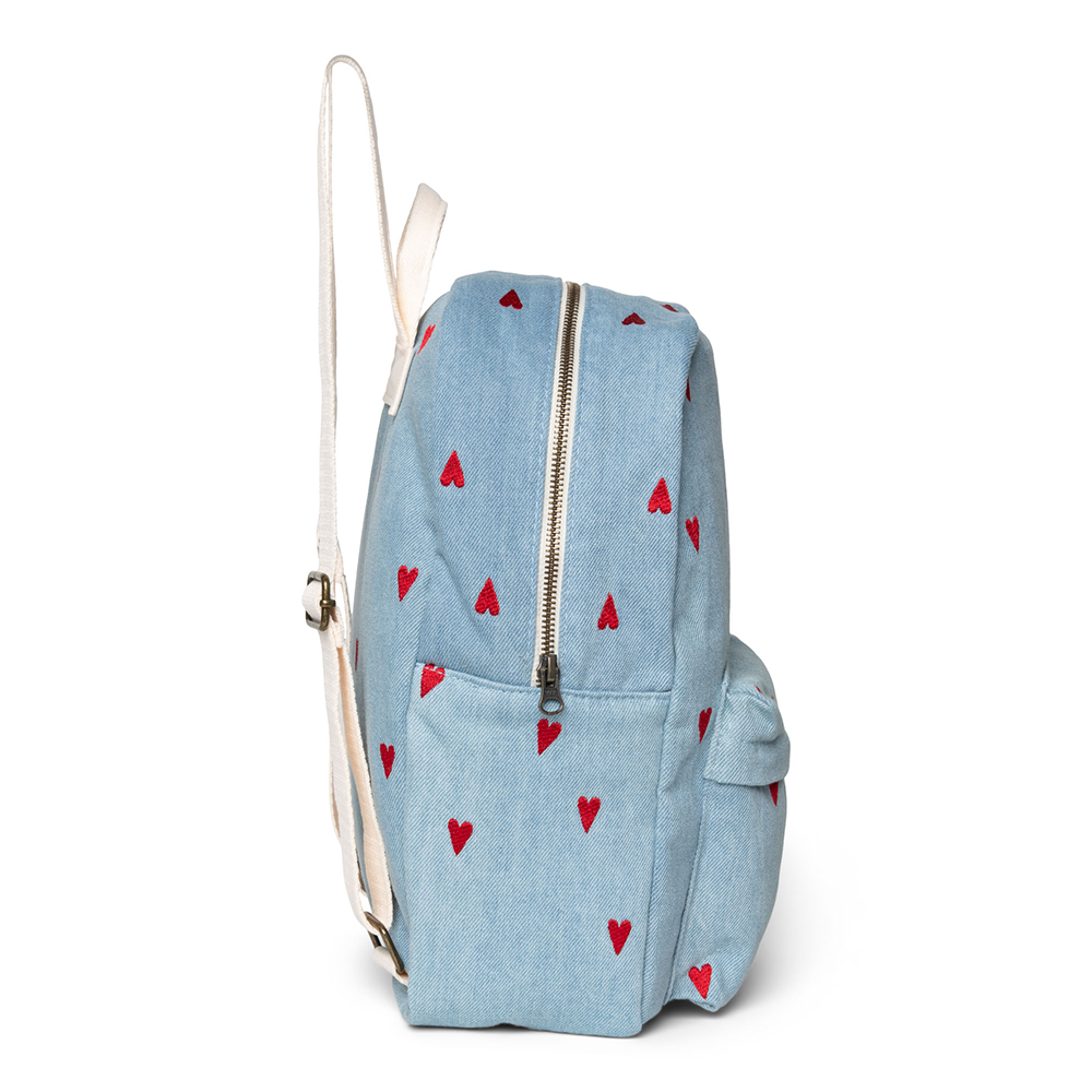 Sac à dos Studio Noos Midi 'Denim' Cœurs