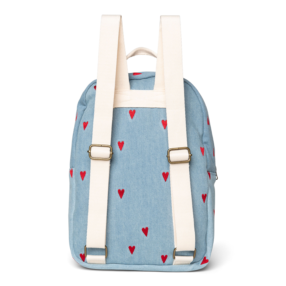 Sac à dos Studio Noos Midi 'Denim' Cœurs