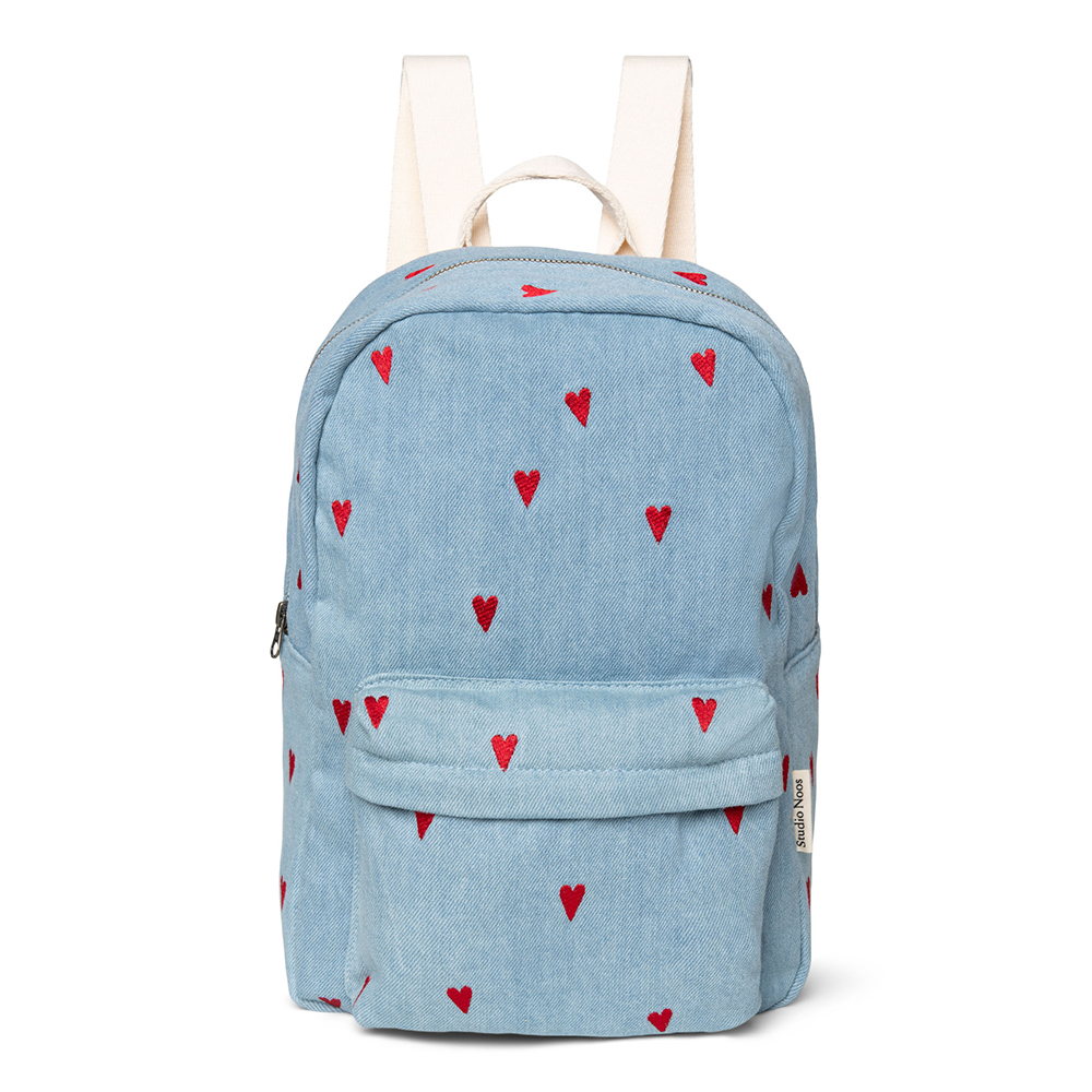 Sac à dos Studio Noos Midi 'Denim' Cœurs