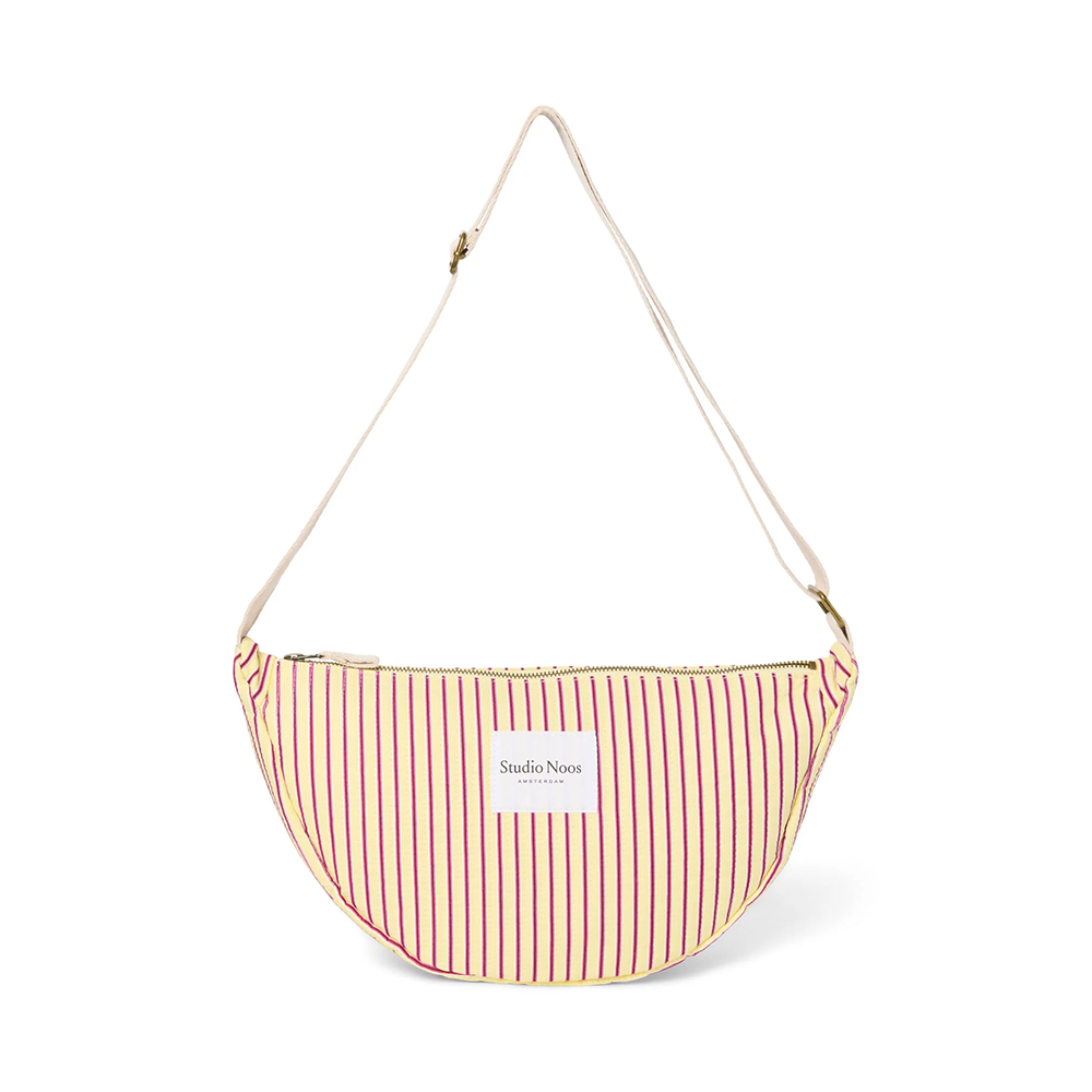 Sac banane Studio Noos pour adulte « Poplin » rayé jaune beurre